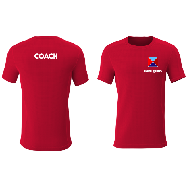 Harlequins-Technical Training Tee Red-COACH