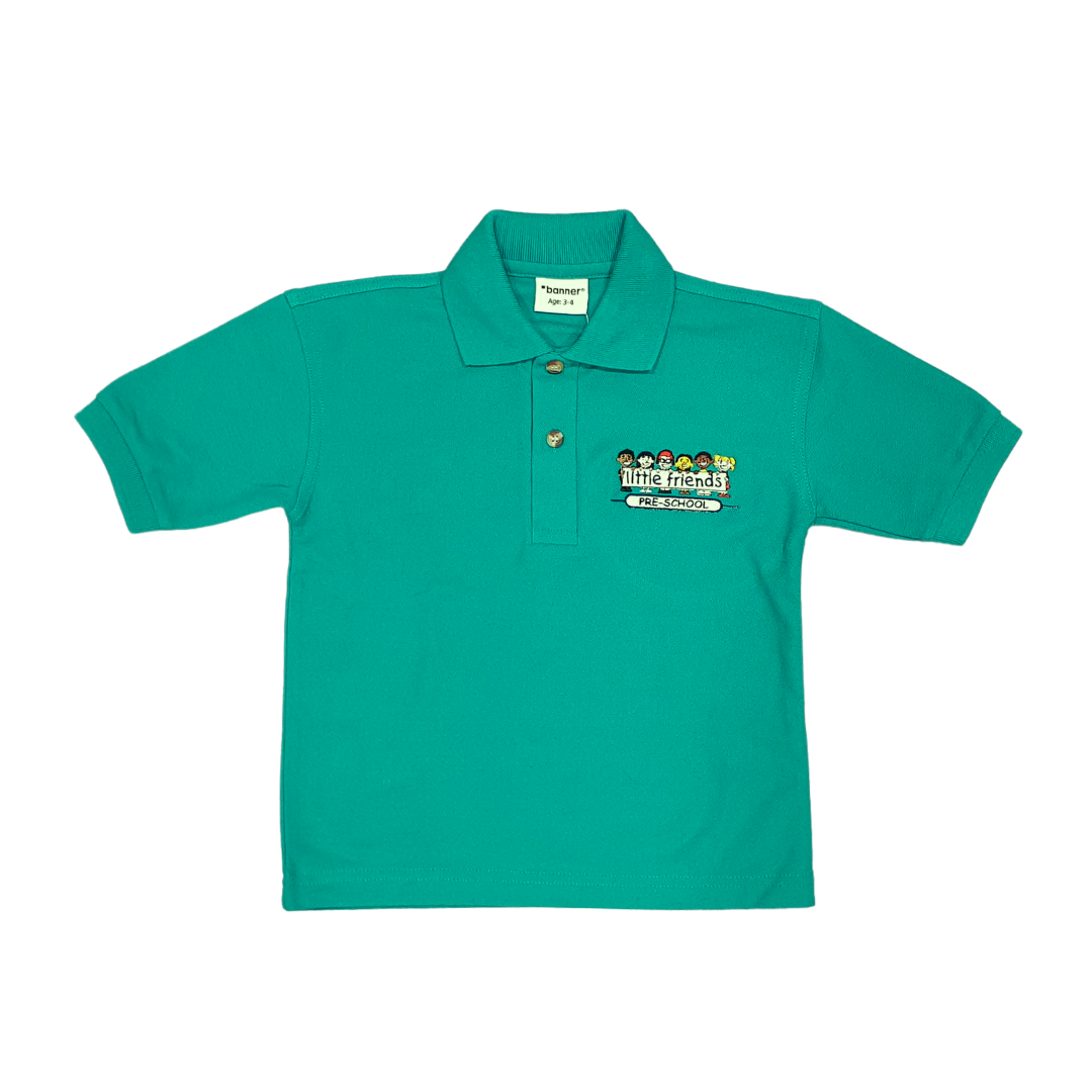 Little Friends Pre-School Polo Jade Green