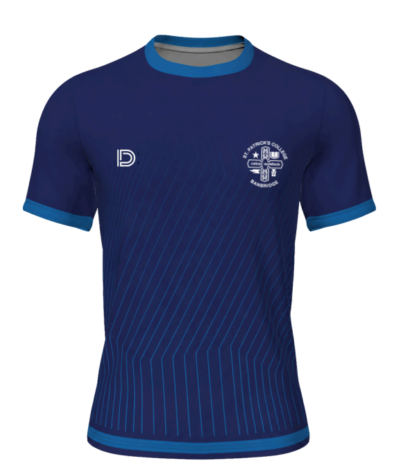 St Patrick's College Banbridge PE T-Shirt Sky Blue/Navy