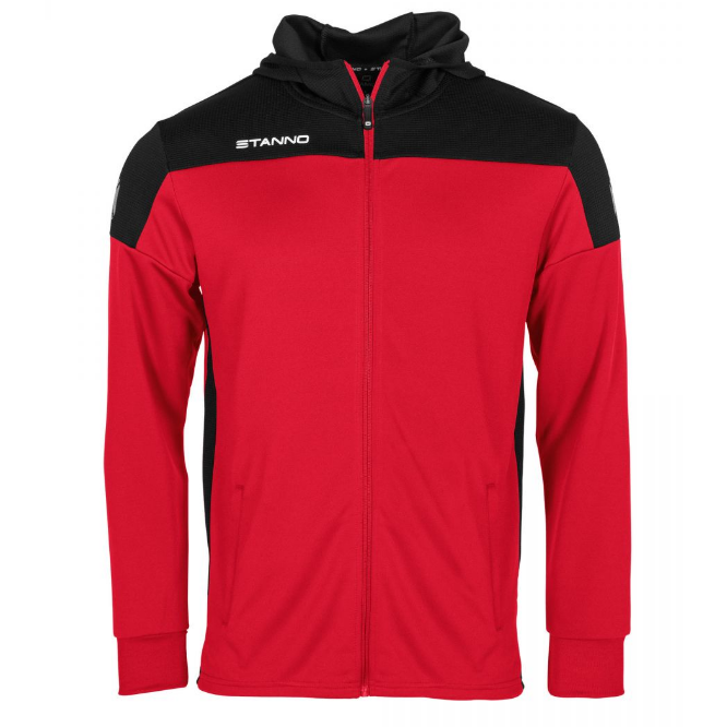 Kuni Adults Hooded Full Zip Top Red/Black